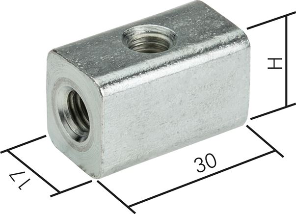 Universalwürfel für Rohrschellen M 8