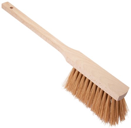 Industrie-Handfeger, Holz-Langstiel mit Poly-Kokosborsten, für groben Schmutz, 45cm