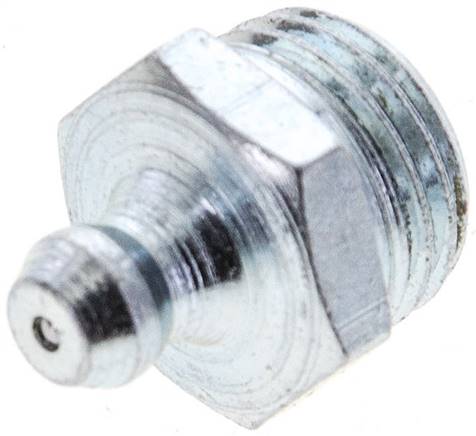 Gerader Kegelschmiernippel, R 1/4", Stahl verzinkt