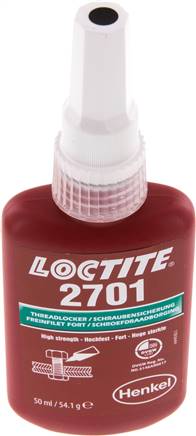 Anaerobe Schraubensicherung, Loctite, 50 ml, hochfest,2701/50