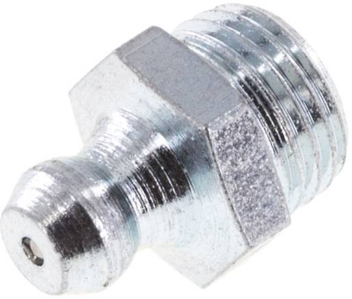 Gerader Kegelschmiernippel, M 10x1 (konisch), Stahl verzinkt