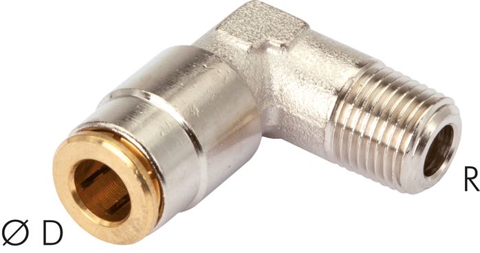Hochdruck-L-Steckverschraub. M 10x1 (konisch)-6mm (fix)