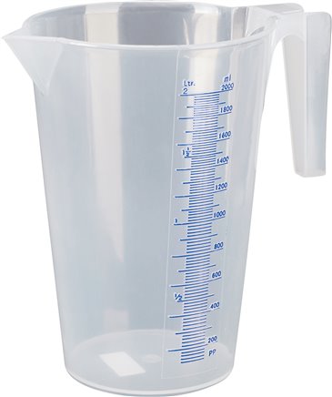 5 ltr. Messbecher (PP, transparent), mit Skalierung, lebensmittelecht
