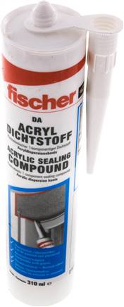 FISCHER Acryldichtstoff DA, weiß, 310 ml Kartusche