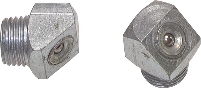 45° Trichterschmiernippel, M 10x1 (konisch), Stahl verzinkt