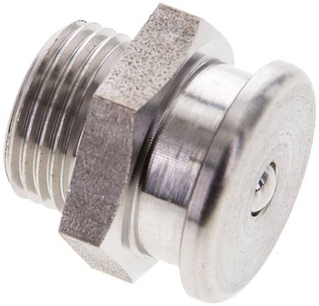 Flachschmiernippel 22 mm, G 3/8", 1.4305