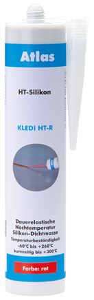 Hochtemperatursilikon rot, 310 ml Standardkartusche