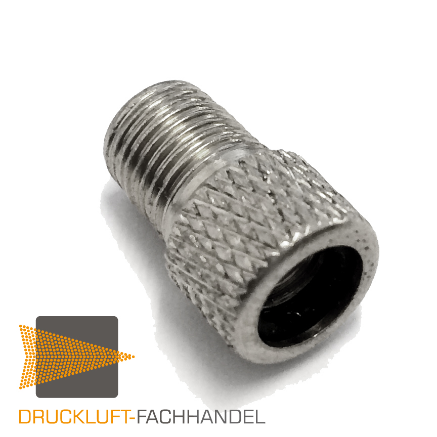 Ventiladapter Fahrradventil auf Autoventil Dunlopventil Sclaverandventil
