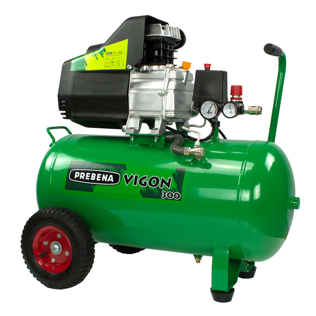 AKTION Prebena Kompressor Vigon 300 + Anti-Twist Schlauchtrommel + geeichter Reifenfüller + Blaspistole