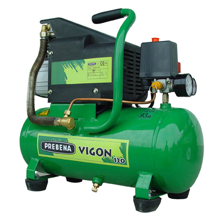 OFFERTA Compressore Prebena Vigon 120 + avvolgitubo + gonfiatore calibrato per pneumatici + pistola a soffio
