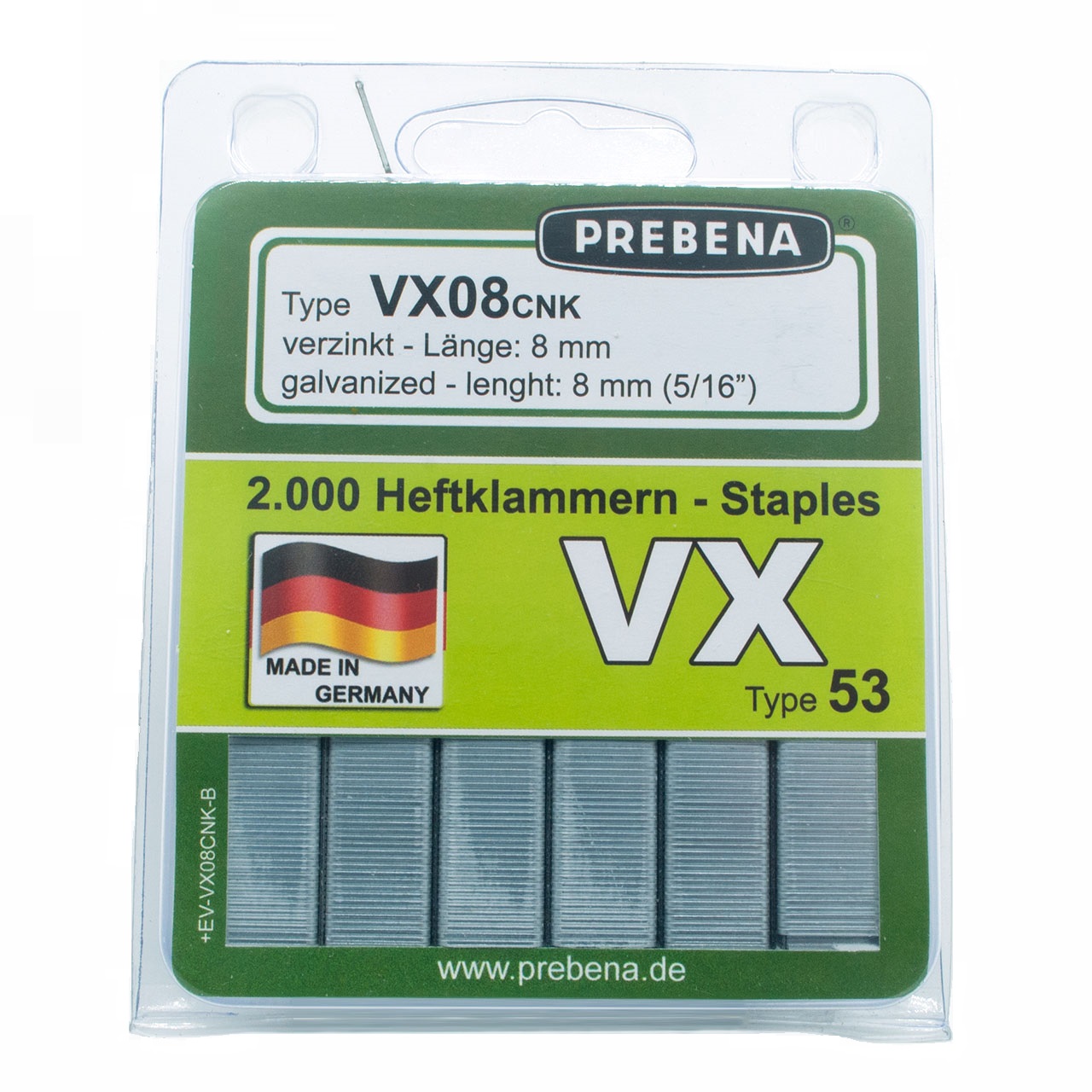 Prebena Heftklammern im Blister VX08CNK-B